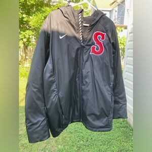Nike Storm-FIT Jacket Full Zip Waterproof Black Baseball Dugout Size XL Unisex